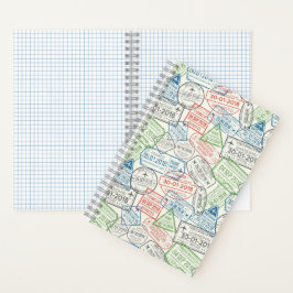 Briefmarke für Reisen und Visa Notizblock