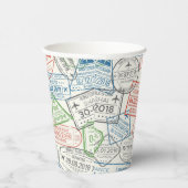 Briefmarke für Reisen und Visa Pappbecher (Rechts)