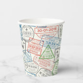 Briefmarke für Reisen und Visa Pappbecher (Vorderseite)