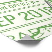 Briefmarke für Reisen und Visa Poster (Ecke)