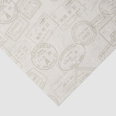 Briefmarke für Reisepass - Beige Musterteppichpapi Seidenpapier (Detail)