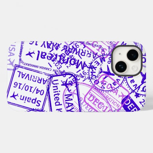 Briefmarke für Reisvisum Case-Mate iPhone Hülle (Rückseite (Horizontal))