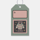 Briefmarke für Retro-PapiereGewohnt Pullover Geschenkanhänger (Vorderseite)