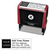 Briefmarke für selbstfarbige Adressen für Unterneh Permastempel (Beispiel)