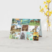 Briefmarke für Tierpost Karte (Gelbe Blume)