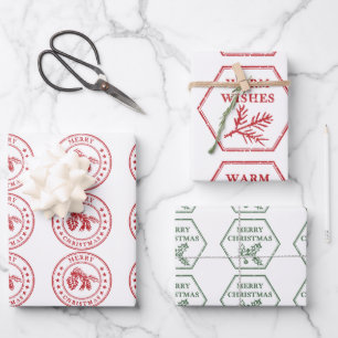 Briefmarke für Vintage Luftpost Verpackungspapierb Geschenkpapier Set