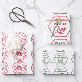 Briefmarke für Vintage Luftpost Verpackungspapierb Geschenkpapier Set