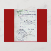 Briefmarke für Visa und Einreise aus Ostdeutschlan Postkarte (Vorderseite)