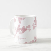 Briefmarke für Wasserfarben - Rosa Skriptname Kaffeetasse (Vorderseite Links)