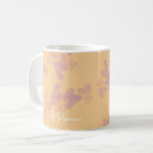 Briefmarke für Wasserfarben Rosa Skriptname Orange Kaffeetasse (Vorderseite Links)