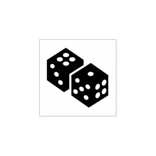 Briefmarke "Game Dice" Gummistempel