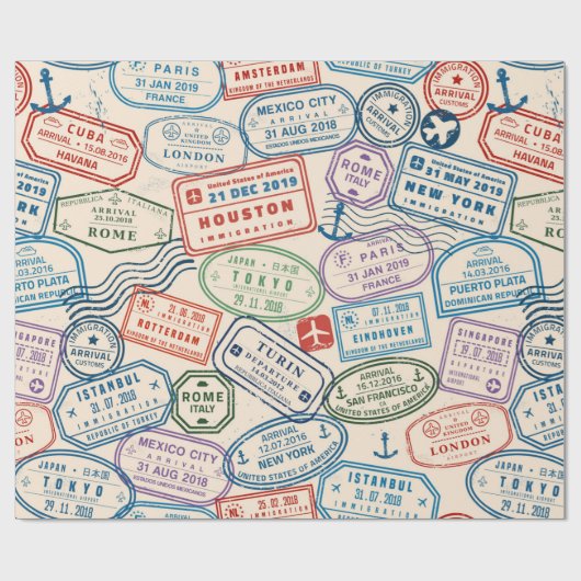 Briefmarke Geschenkpapier (Flach)