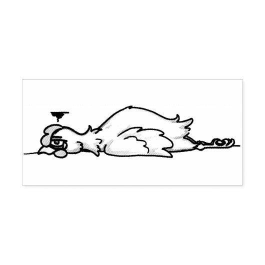 Briefmarke "Hähnchen" Gummistempel (Prägung)