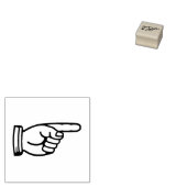 Briefmarke "Hand Pointing Right" Gummistempel (Stempel)