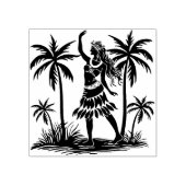 Briefmarke Hawaiian Dancer Palm Trees Gummistempel (Prägung)