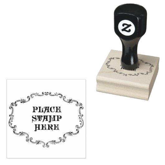 Briefmarke hier platzieren gummistempel (Stempel)