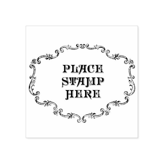 Briefmarke hier platzieren gummistempel (Prägung)