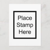 Briefmarke hier platzieren postkarte (Vorderseite)