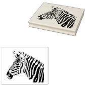 Briefmarke Holzkunst - Zebra Gummistempel (Stempel)