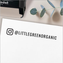 Briefmarke | Ihr Instagram Name Rubber Briefmarke
