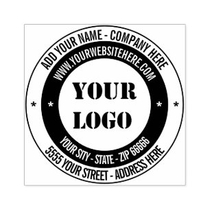 Briefmarke Ihrer Logo-Adresse Website personalisie Gummistempel