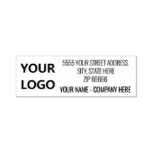 Briefmarke Ihrer Logo-Name-Info Permastempel (Design)