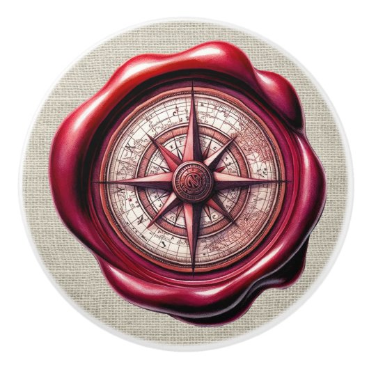 Briefmarke Image Beach Drawer Knobs Keramikknauf (Vorderseite)