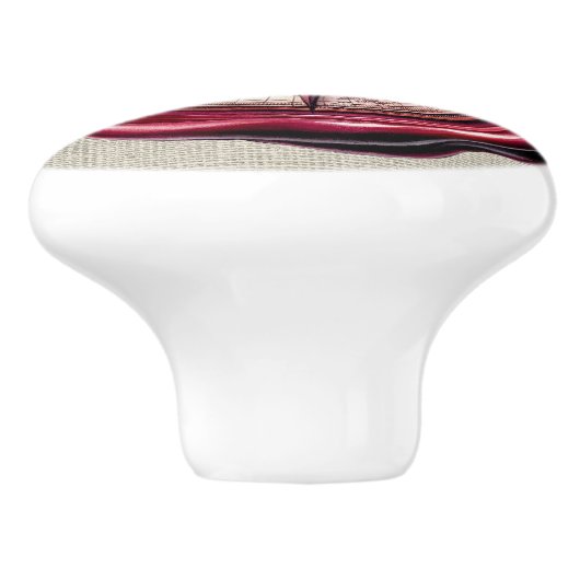 Briefmarke Image Beach Drawer Knobs Keramikknauf (Seitenansicht)