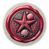 Briefmarke Image Beach Drawer Knobs Keramikknauf (Vorderseite)