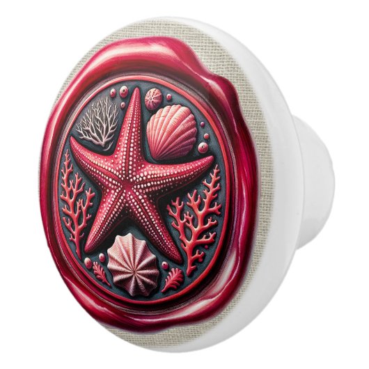 Briefmarke Image Beach Drawer Knobs Keramikknauf (Rechts)