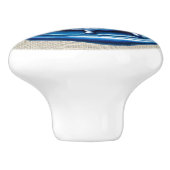 Briefmarke Image Beach Drawer Knobs Keramikknauf (Seitenansicht)
