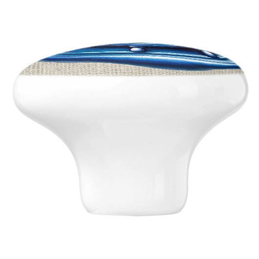 Briefmarke Image Beach Drawer Knobs Keramikknauf (Seitenansicht)