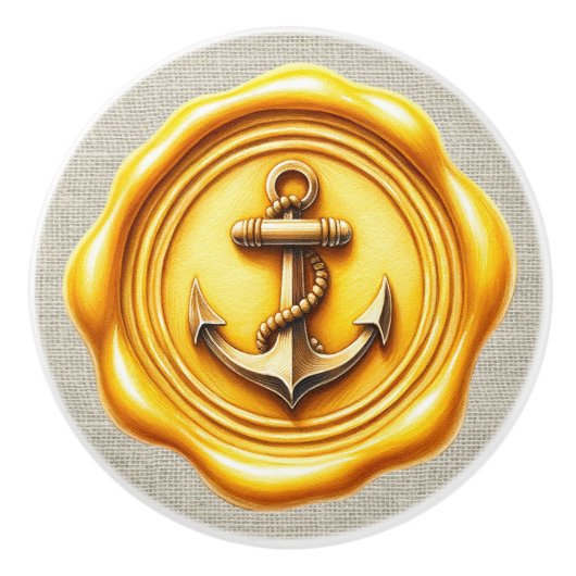 Briefmarke Image Beach Drawer Knobs Keramikknauf (Vorderseite)