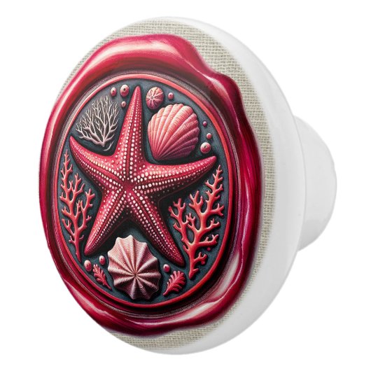 Briefmarke Image Beach Drawer Knobs Keramikknauf (Rechts)