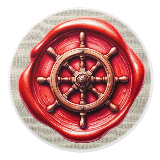 Briefmarke Image Beach Drawer Knobs Keramikknauf (Vorderseite)