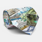 Briefmarke - Internationale Landschaften Krawatte (Gerollt)