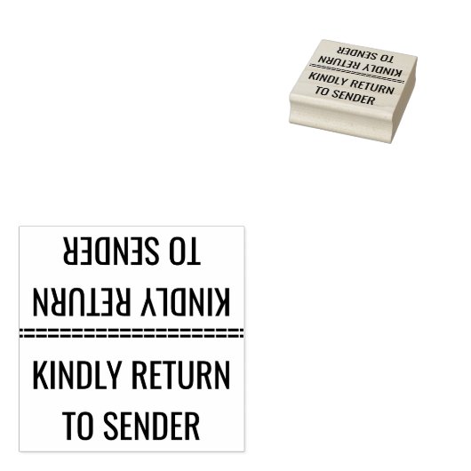 Briefmarke "KINDLY RÜCKKEHR ZUM SENDER" Gummistempel (Stempel)