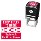 Briefmarke "KINDLY RÜCKKEHR ZUM SENDER" Permastempel (Beispiel)