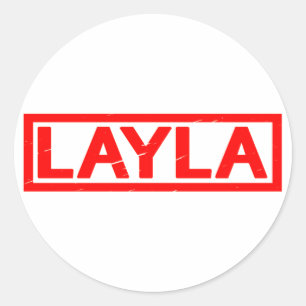 Briefmarke Layla Runder Aufkleber