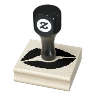 Briefmarke/Lippen aus Holz Gummistempel