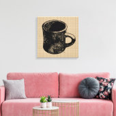 Briefmarke Look Tasse auf Leinwand (Insitu (Wohnzimmer))