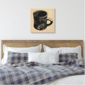Briefmarke Look Tasse auf Leinwand (Insitu (Schlafzimmer))