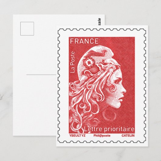 Briefmarke Marianne Postkarte (Vorne/Hinten)
