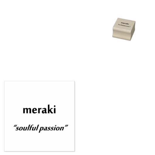 Briefmarke "Meraki" Gummistempel (Stempel)