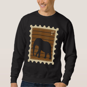 Briefmarke mit einem Elefanten 1 Sweatshirt