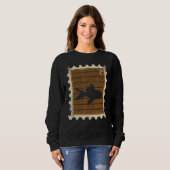 Briefmarke mit einem Fisch Sweatshirt (Vorne ganz)