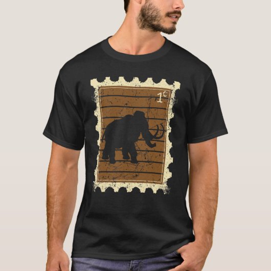 Briefmarke mit einem Mammut T-Shirt (Vorderseite)