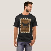 Briefmarke Mit Einem Pferd 2 T-Shirt (Vorne ganz)
