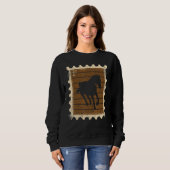 Briefmarke Mit Einem Pferd 3 Sweatshirt (Vorne ganz)