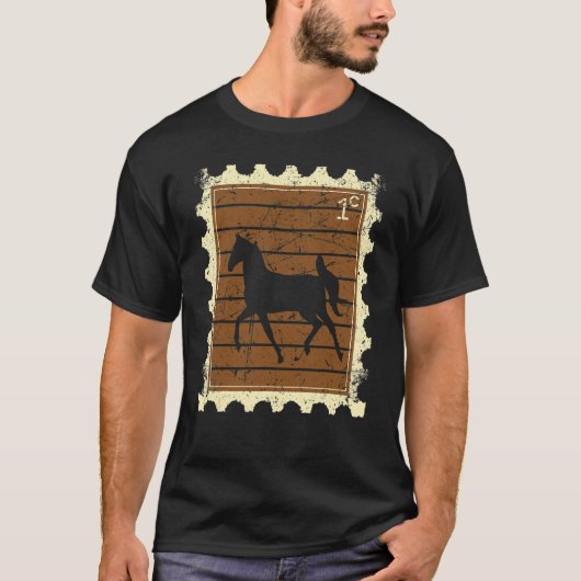 Briefmarke mit einem Pferd T-Shirt (Vorderseite)